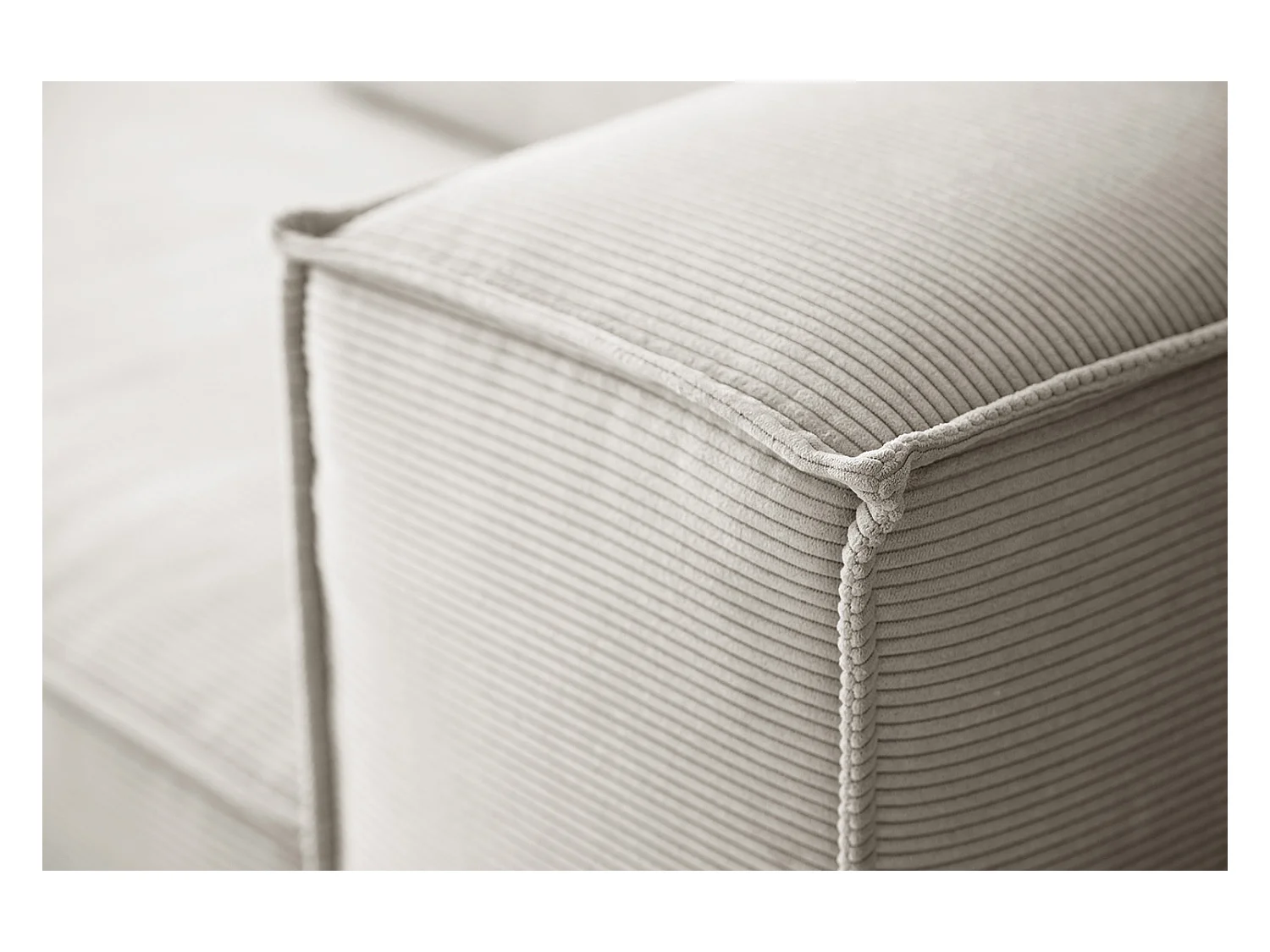 Canapé - argent Velours côtelé - CARMO