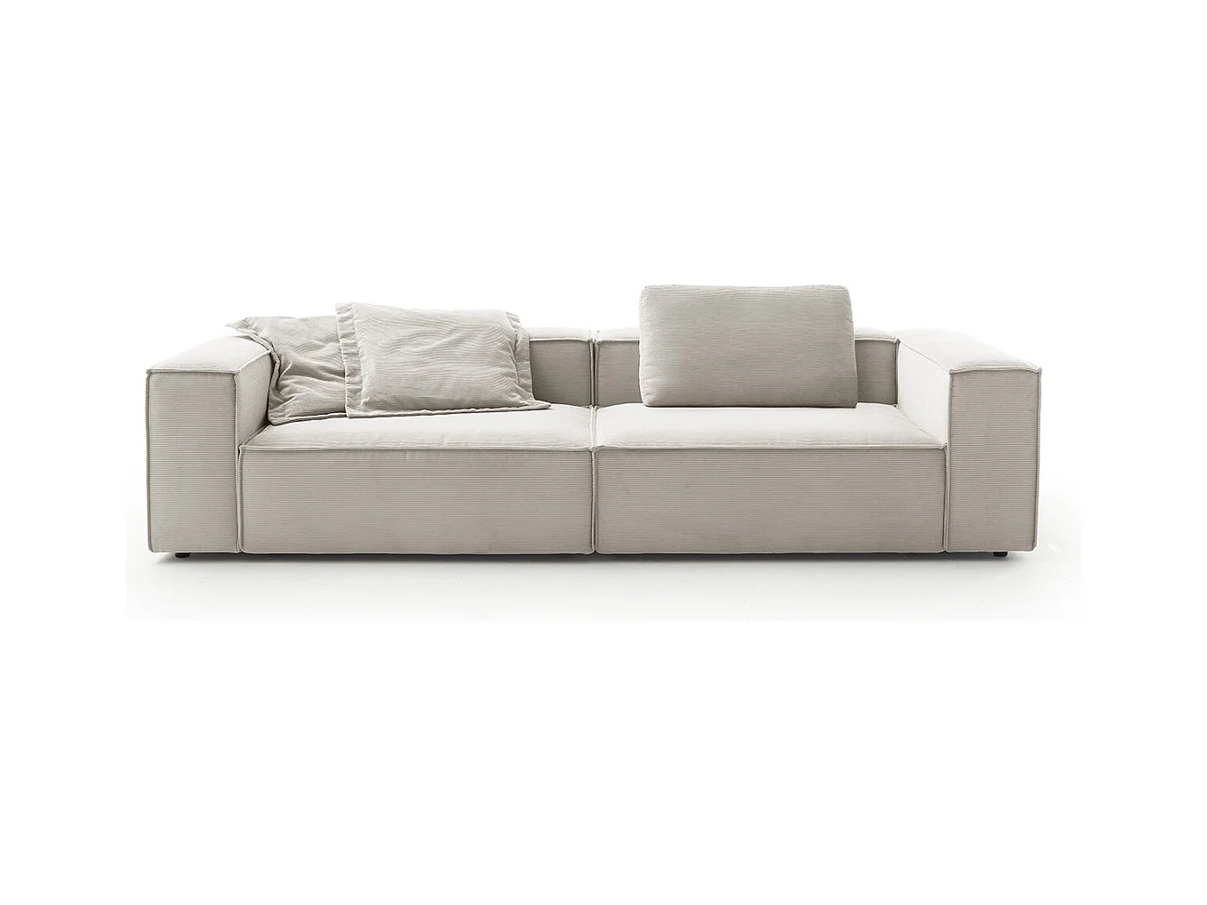 Canapé - argent Velours côtelé - CARMO