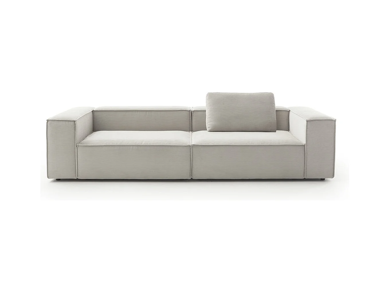 Canapé - argent Velours côtelé - CARMO