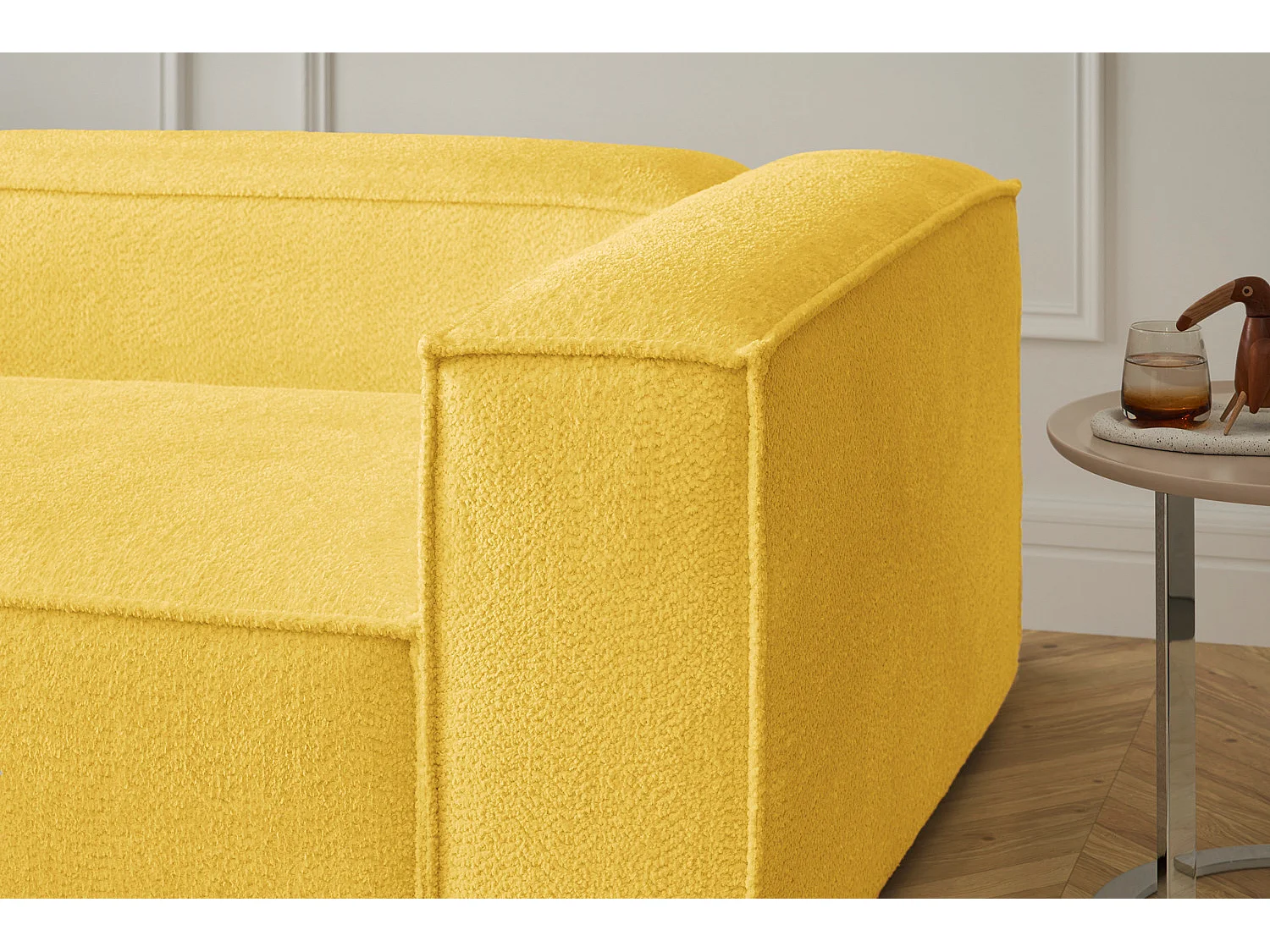 Divano angolare - giallo tessitura piatta - CARMO