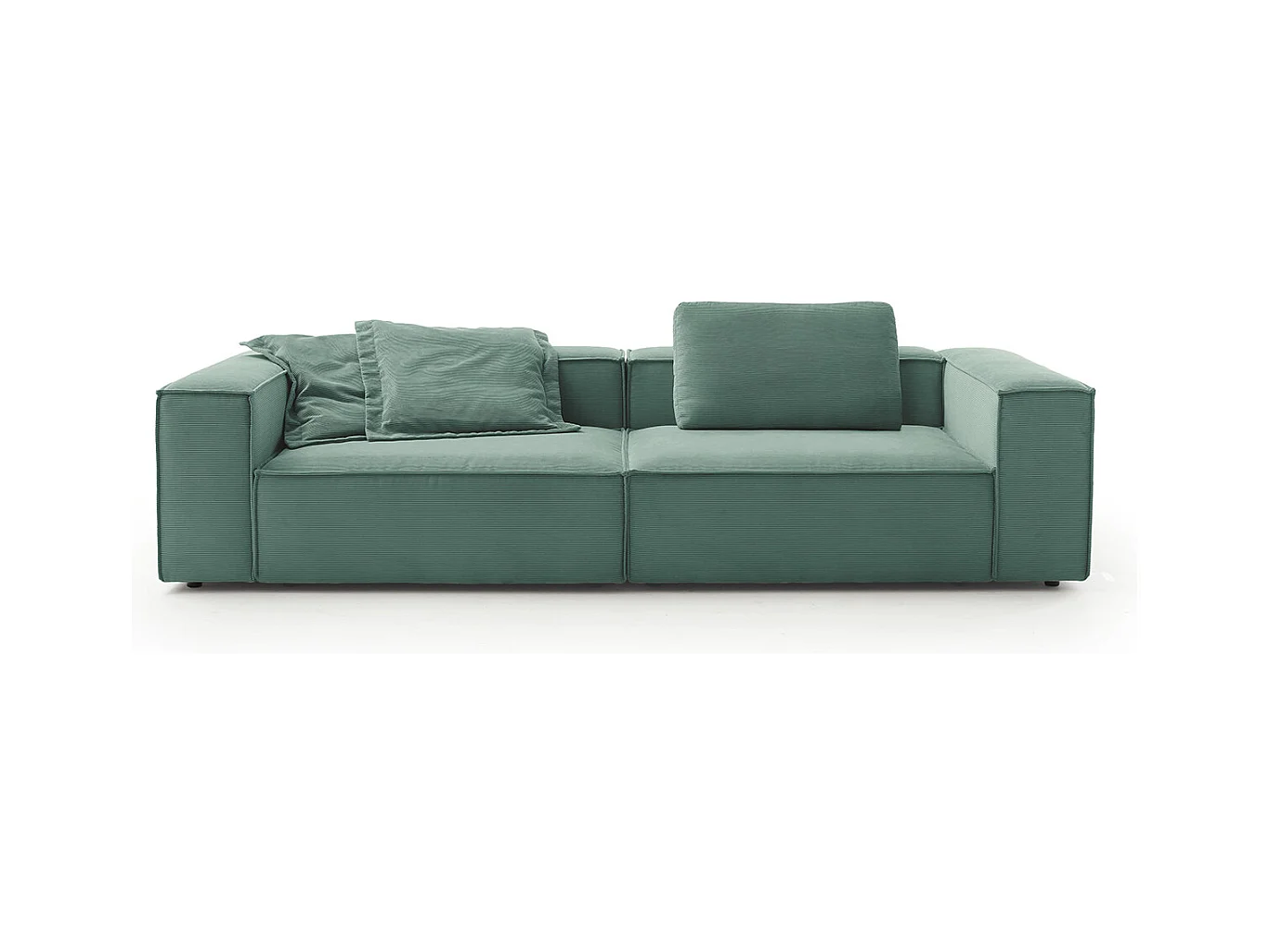 Canapé - vert émeraude Velours côtelé - CARMO