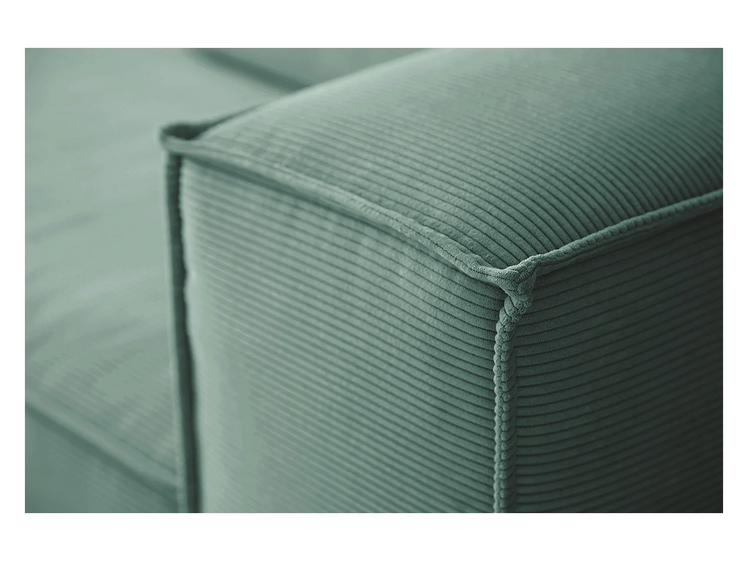 Canapé - vert émeraude Velours côtelé - CARMO