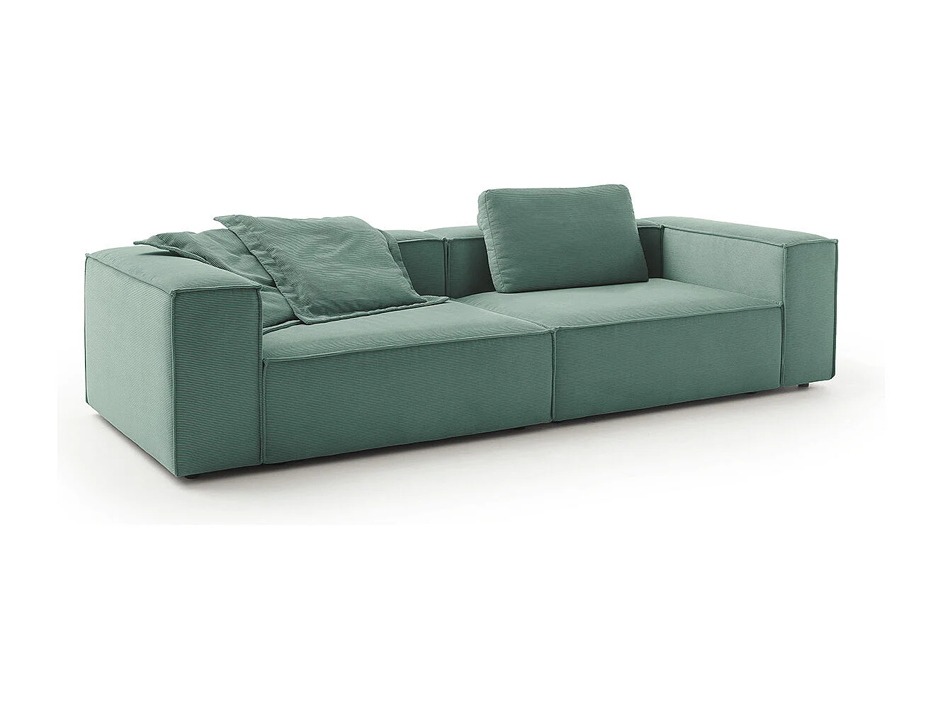 Sofa - Smaragdgrün Cord - CARMO