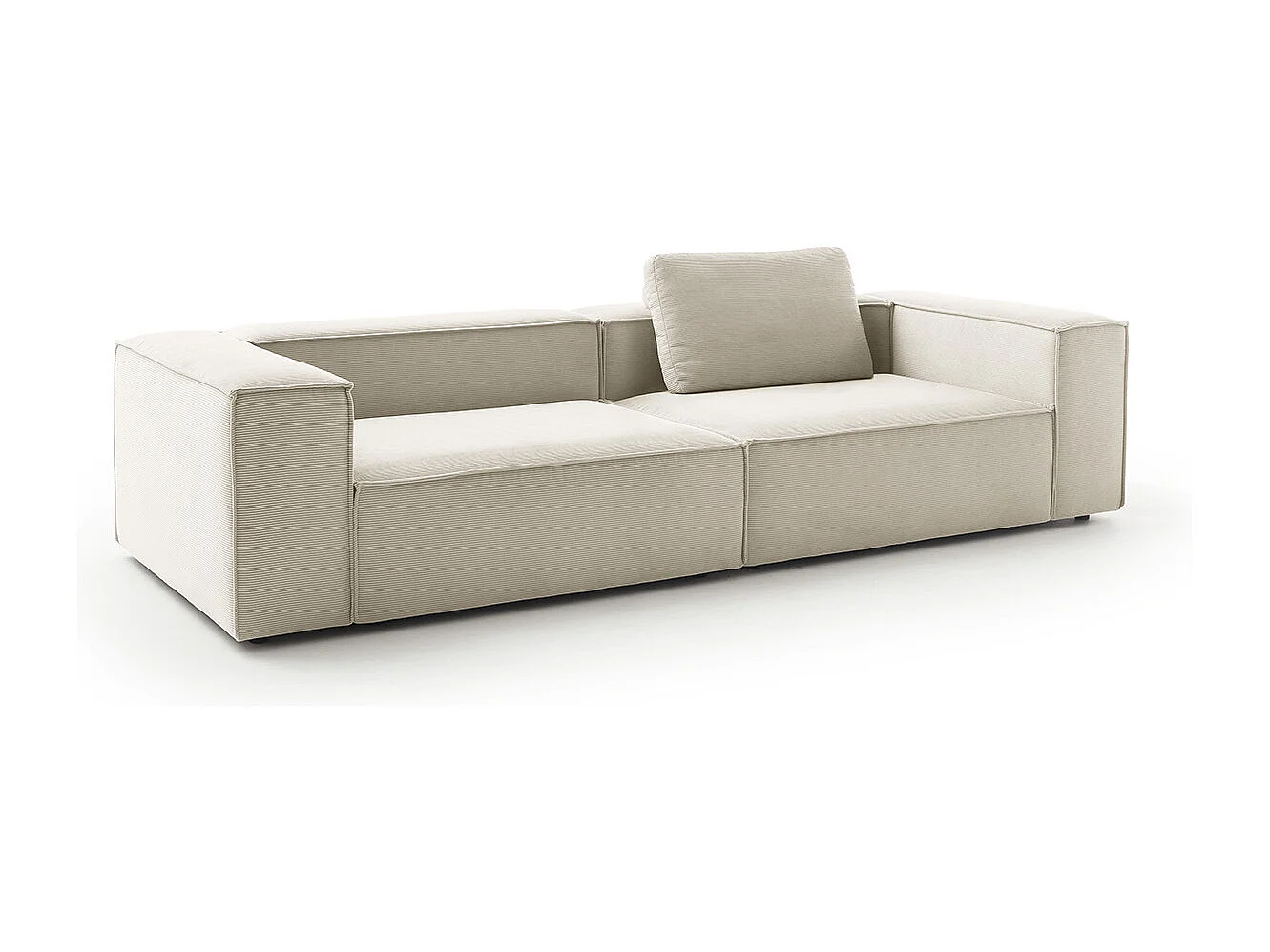 Canapé - blanc Velours côtelé - CARMO