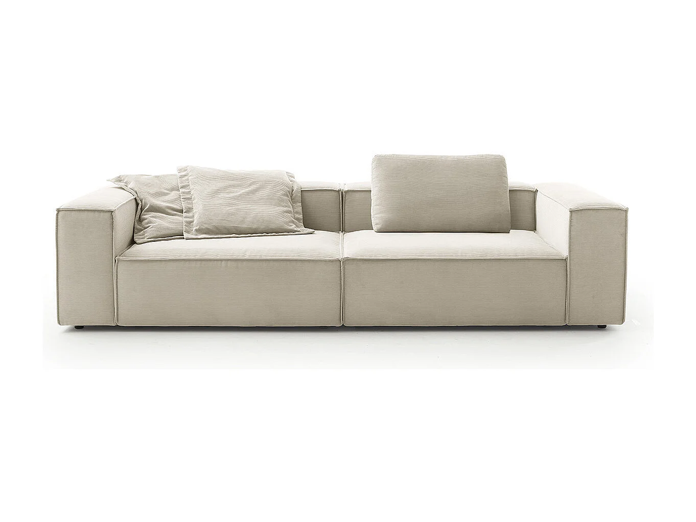 Canapé - blanc Velours côtelé - CARMO