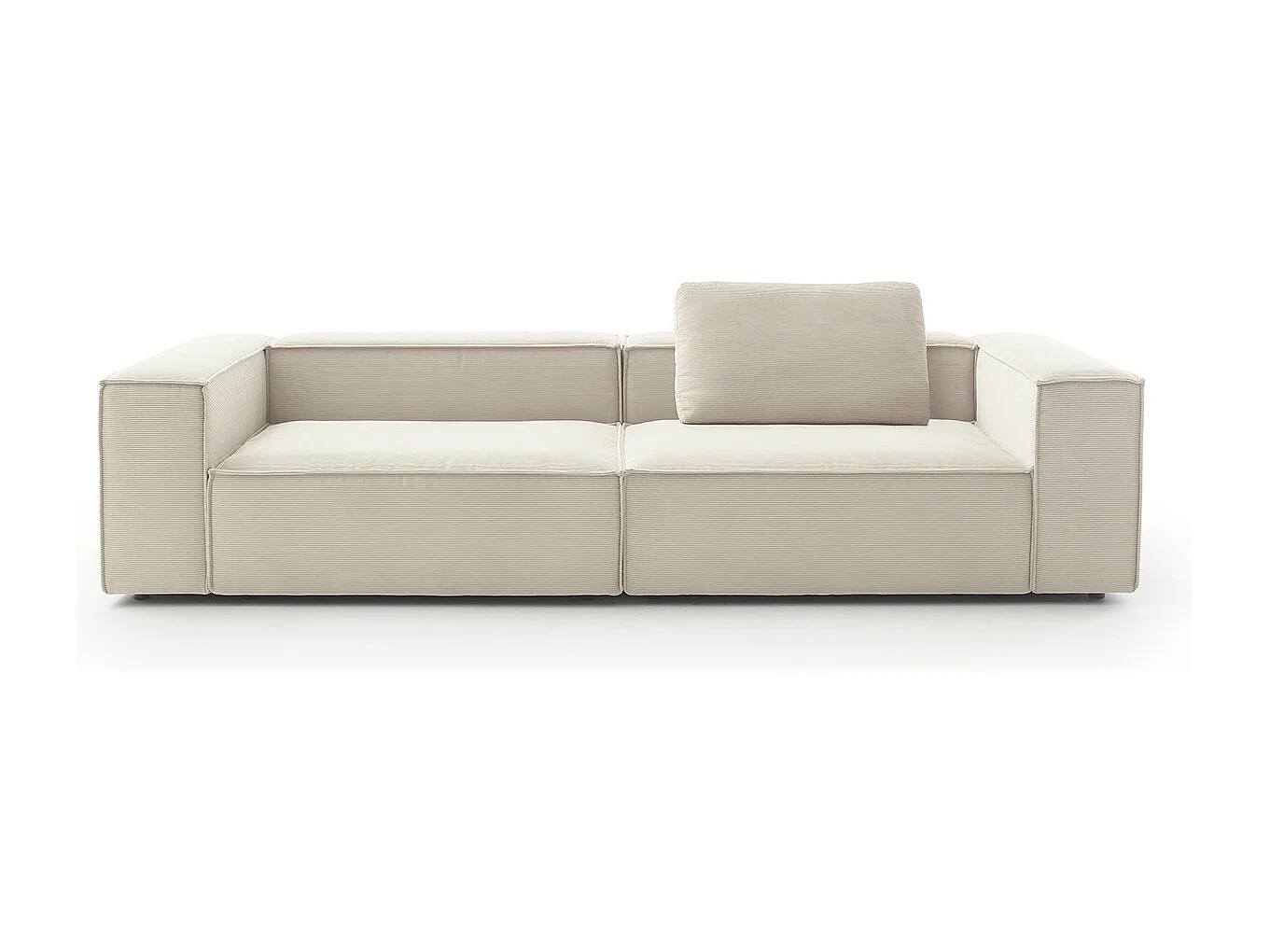 Canapé - blanc Velours côtelé - CARMO