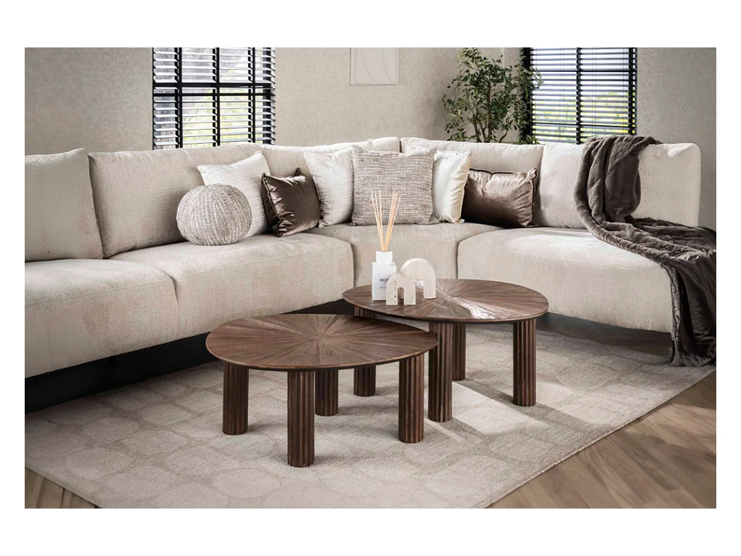 Set - marron Bois - 60 x 50 cm - INKA