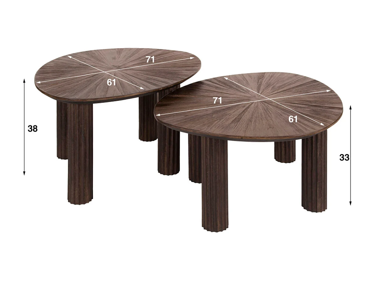 Set - marrón Madera - 60 x 50 cm - INKA