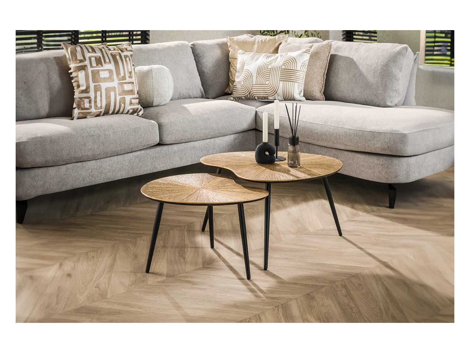 Set - bronze métal - 71 x 56 cm - TIBALI