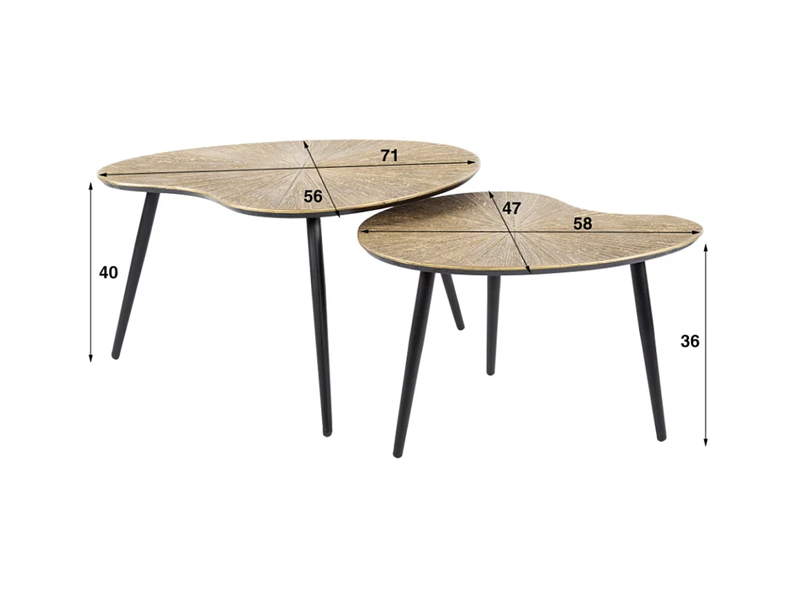 Set - bronze métal - 71 x 56 cm - TIBALI