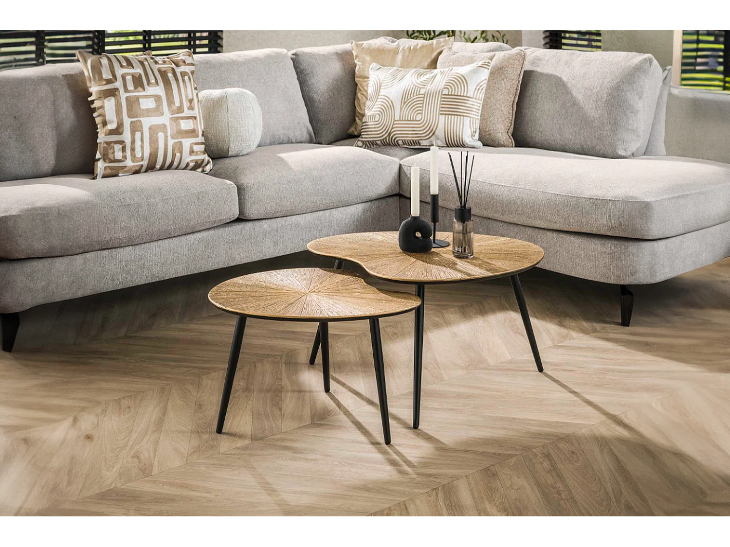 Set - bronzo metallo - 71 x 56 cm - TIBALI