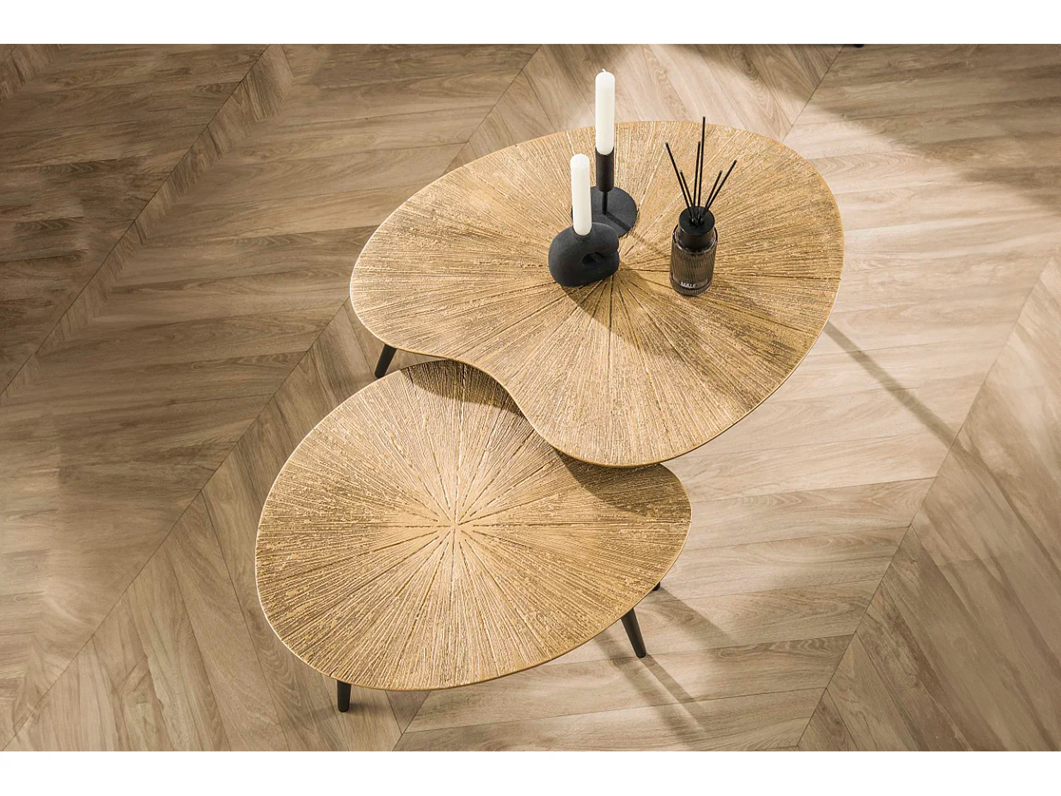 Set - bronzo metallo - 71 x 56 cm - TIBALI