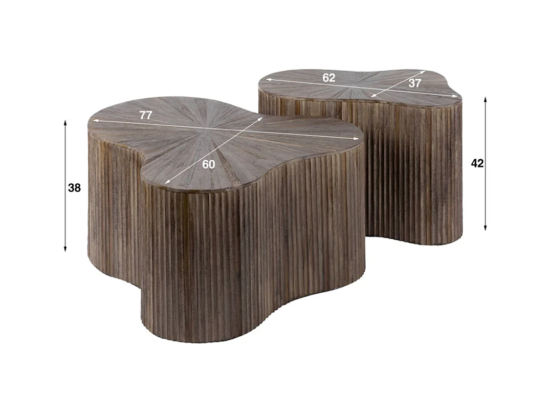 Set - marron Bois - 77 x 60 cm - INKA