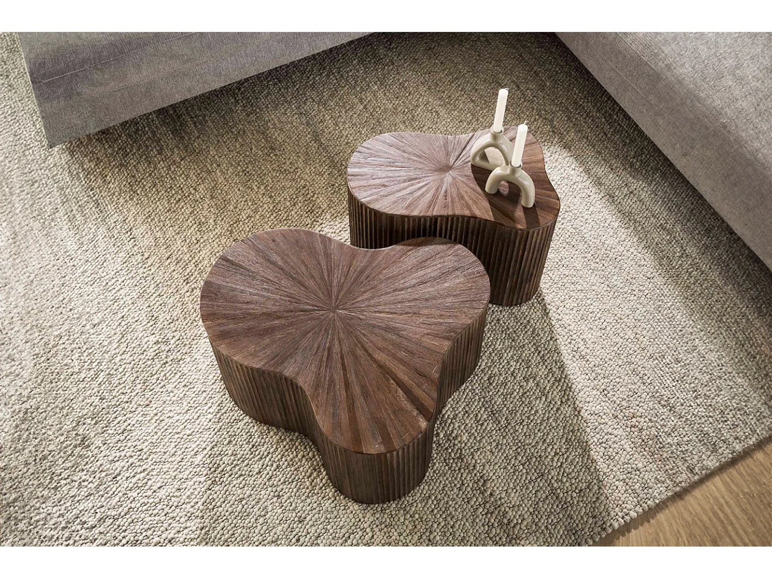 Stel in - Bruin Hout - 77 x 60 cm - INKA