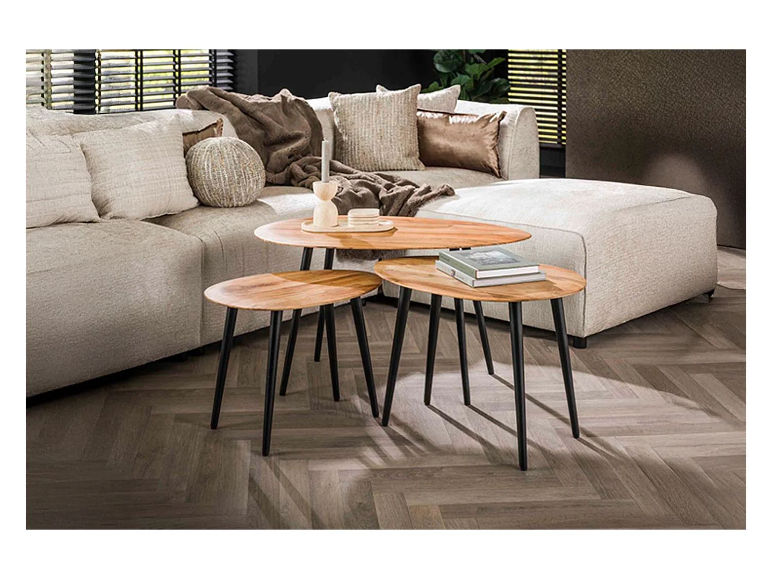 Set - marron Bois - 90 x 55 cm - PALINA