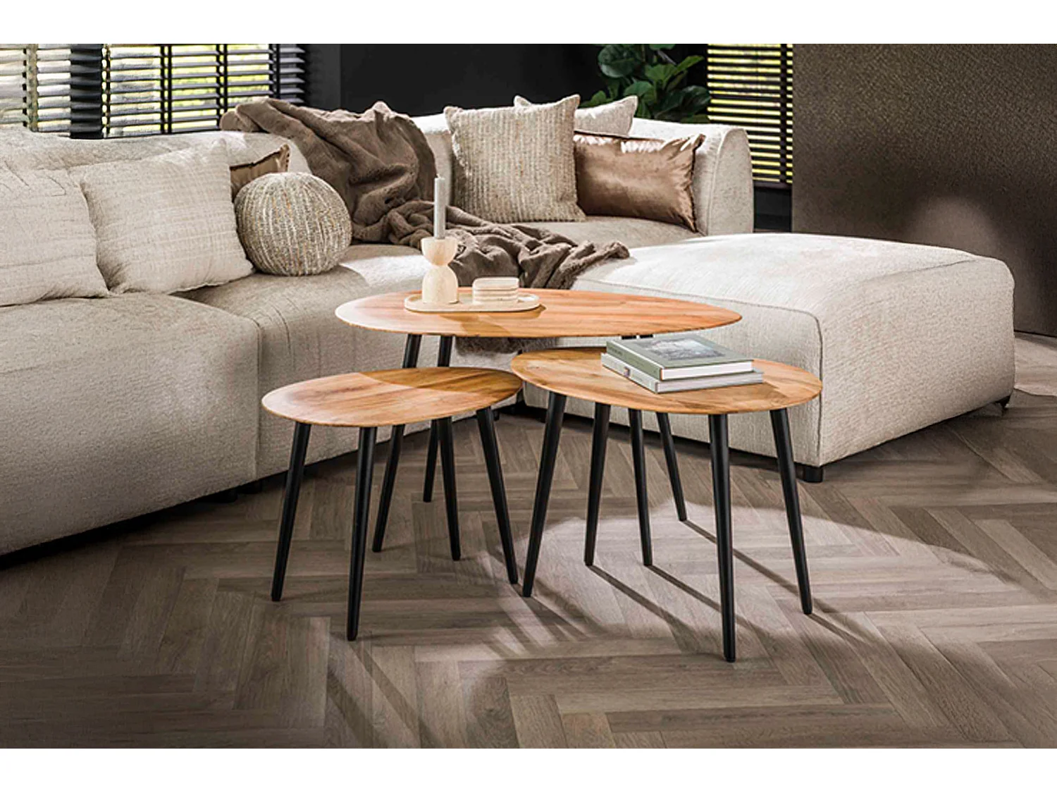 Set - marron Bois - 90 x 55 cm - PALINA