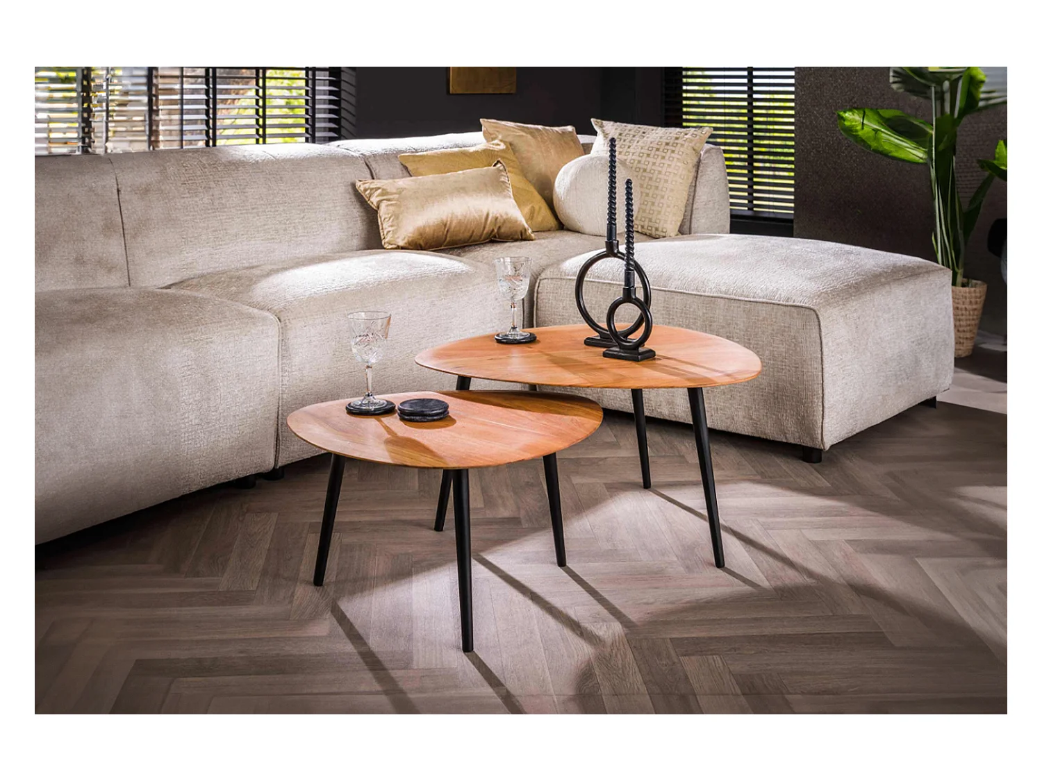 Set - marron Bois - 77 x 70 cm - RINA