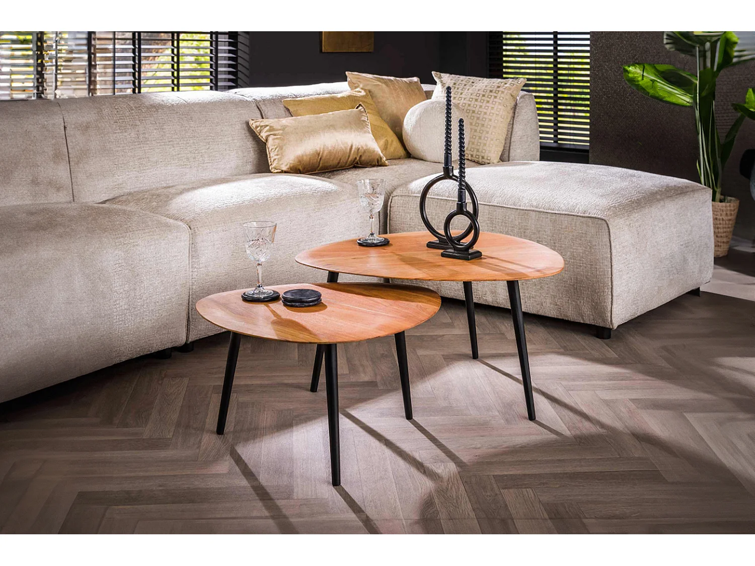 Set - marron Bois - 77 x 70 cm - RINA