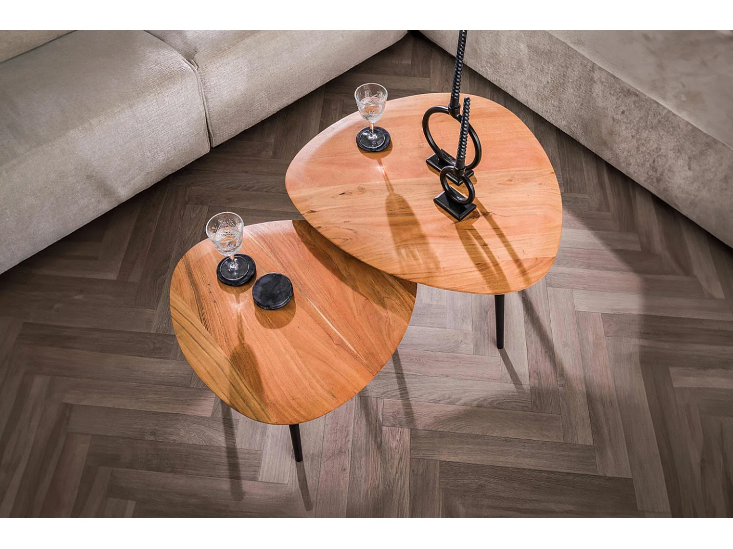 Set - marron Bois - 77 x 70 cm - RINA