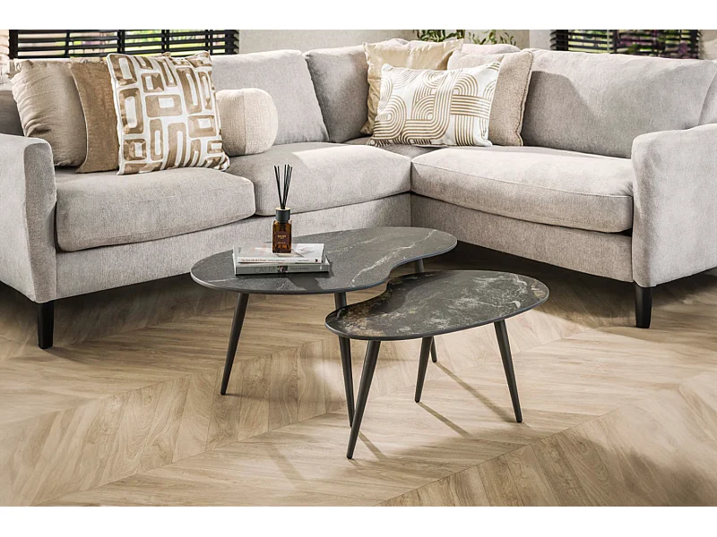 Set - Schwarz Keramik - 91 x 55 cm - PONTE