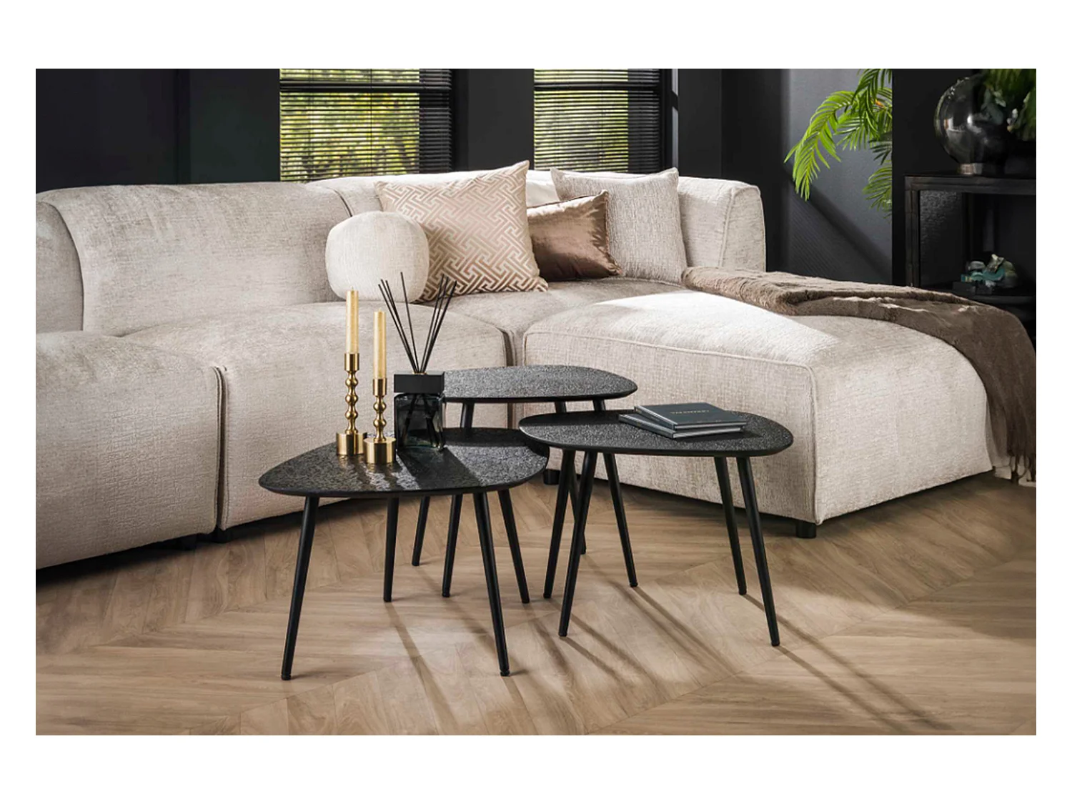 Set - Noir métal - 62 x 51 cm - LAUCA