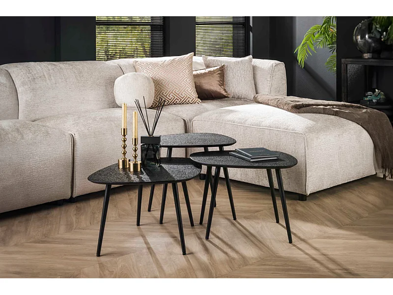 Set - Noir métal - 62 x 51 cm - LAUCA