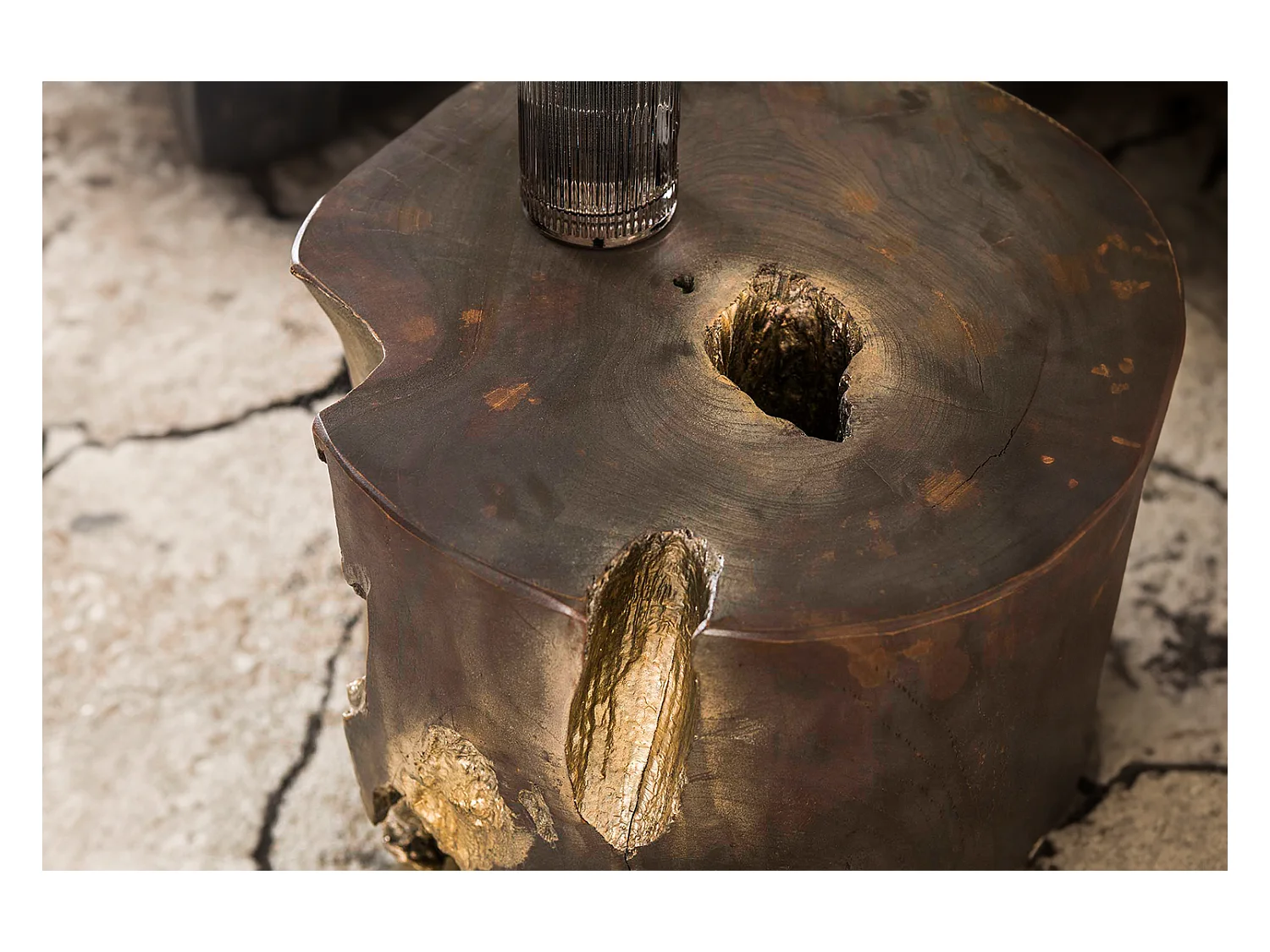 Table d'appoint - Gris Bois - 35 x 35 cm - KURA