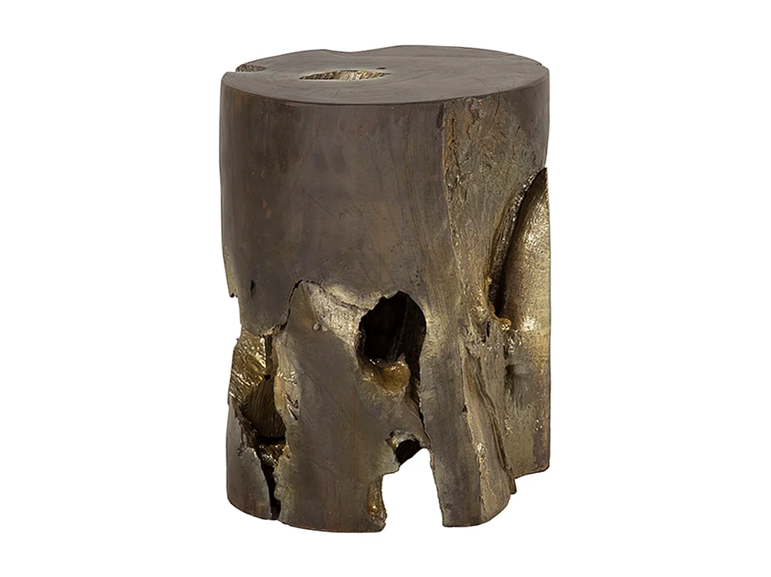 Beistelltisch - Grau Holz - 35 x 35 cm - KURA