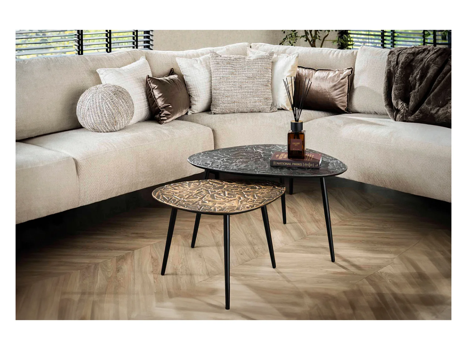 Set - multicolore métal - 80 x 60 cm - YATA