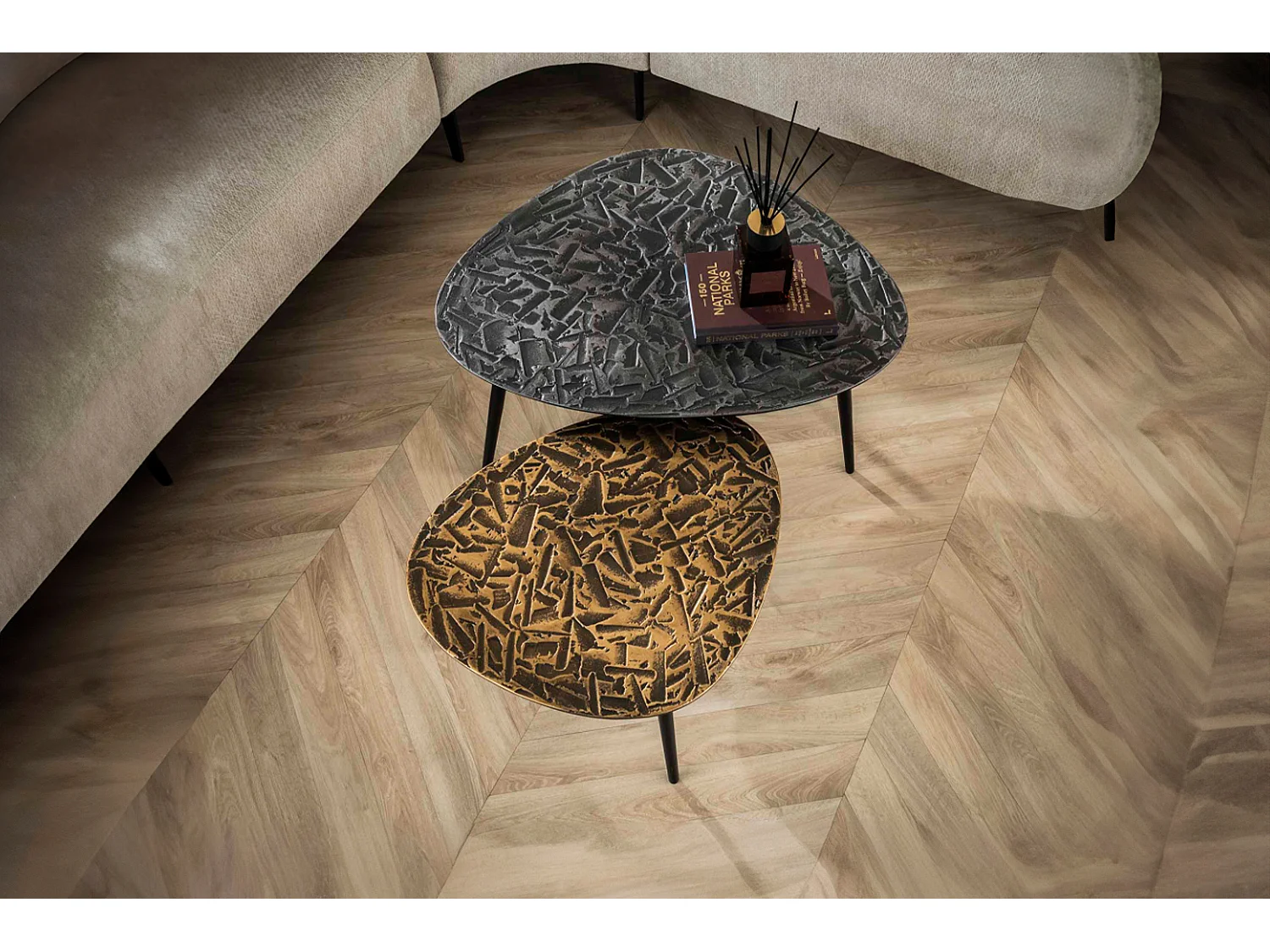 Set - multicolore métal - 80 x 60 cm - YATA