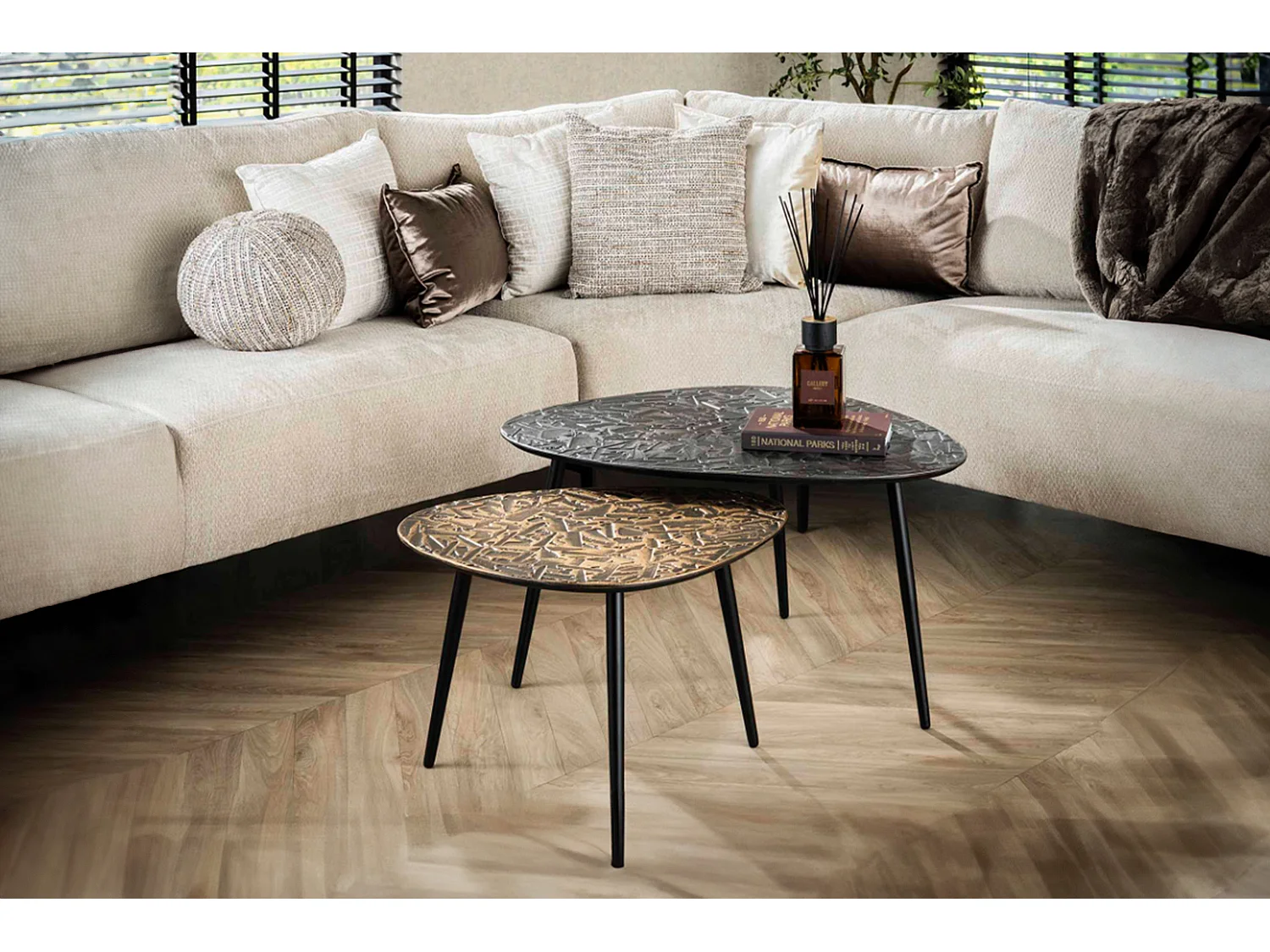 Set - multicolore métal - 80 x 60 cm - YATA