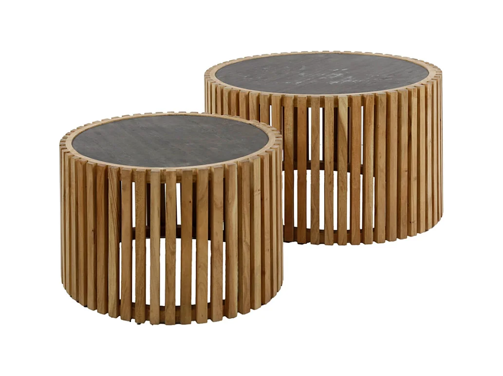 Set - Noir pierre - 68 x 68 cm - PINE