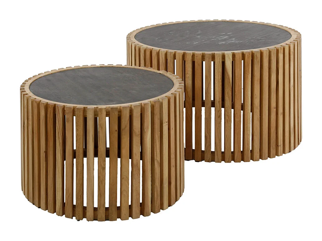 Set - Nero pietra - 68 x 68 cm - PINE