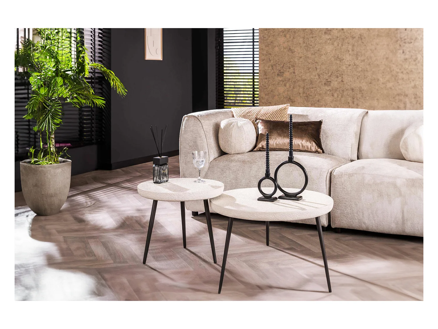 Set - blanc Marbre - 70 x 70 cm - BRAZOS