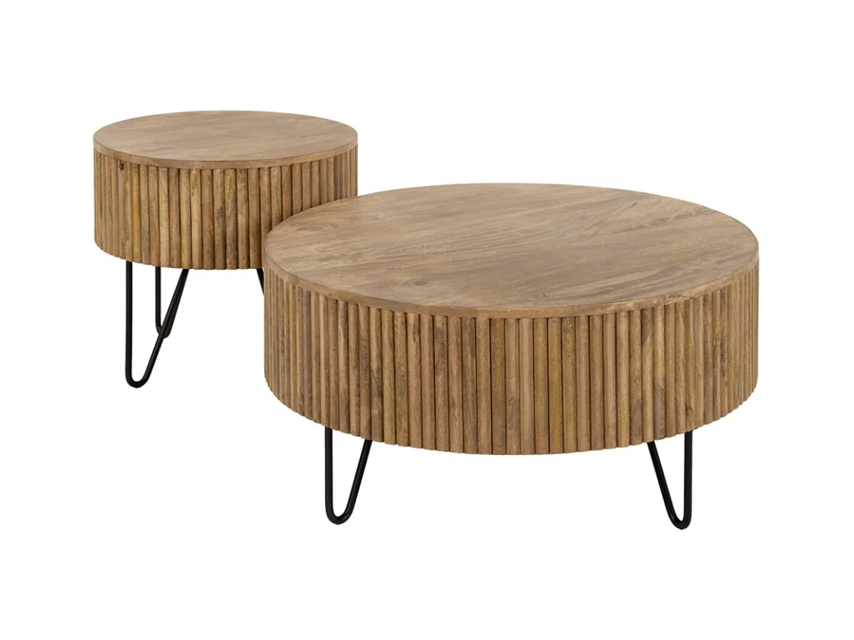 Set - marron Bois - 80 x 80 cm - LORENA