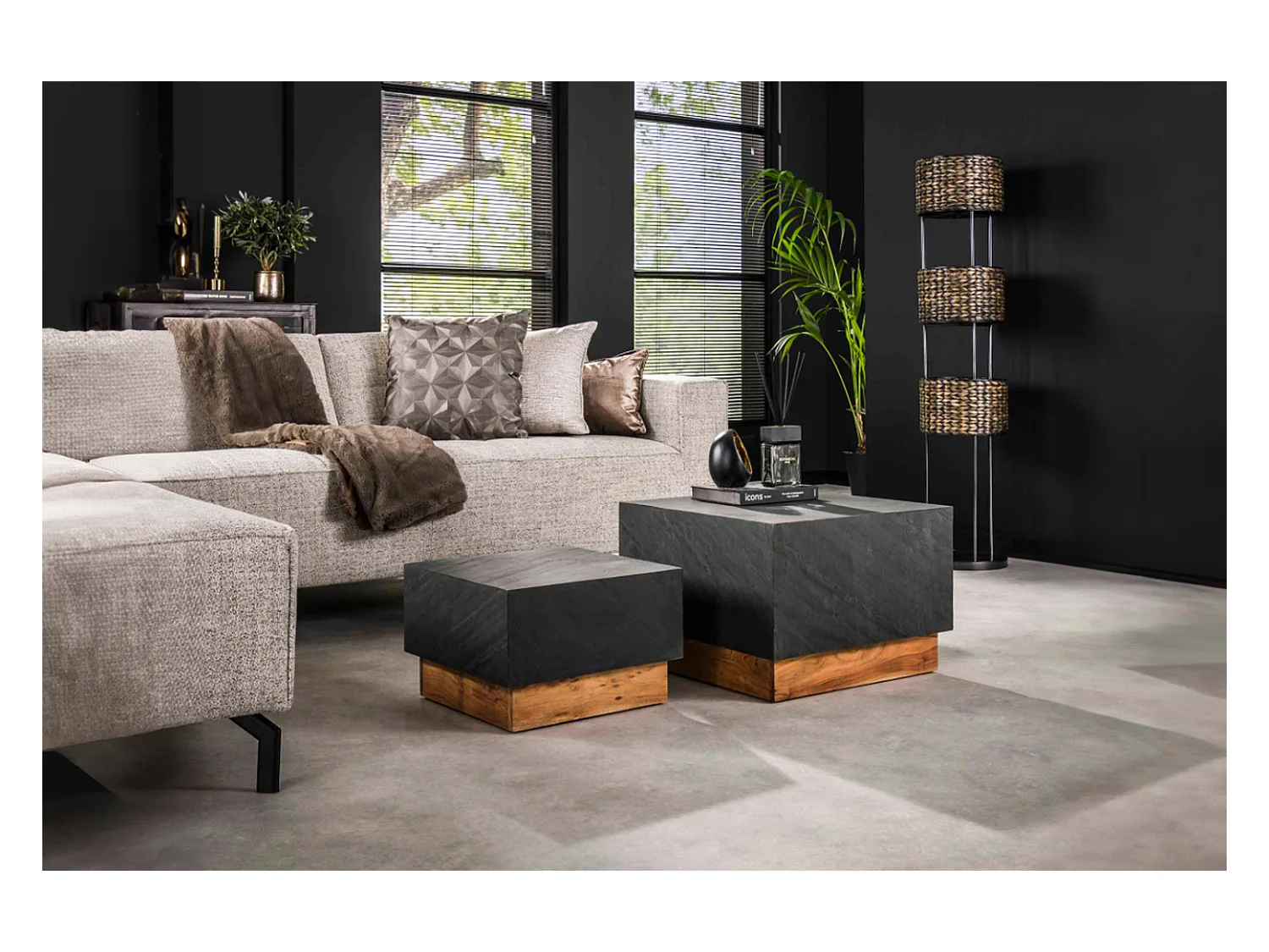 Set - Noir pierre - 58 x 58 cm - NOME