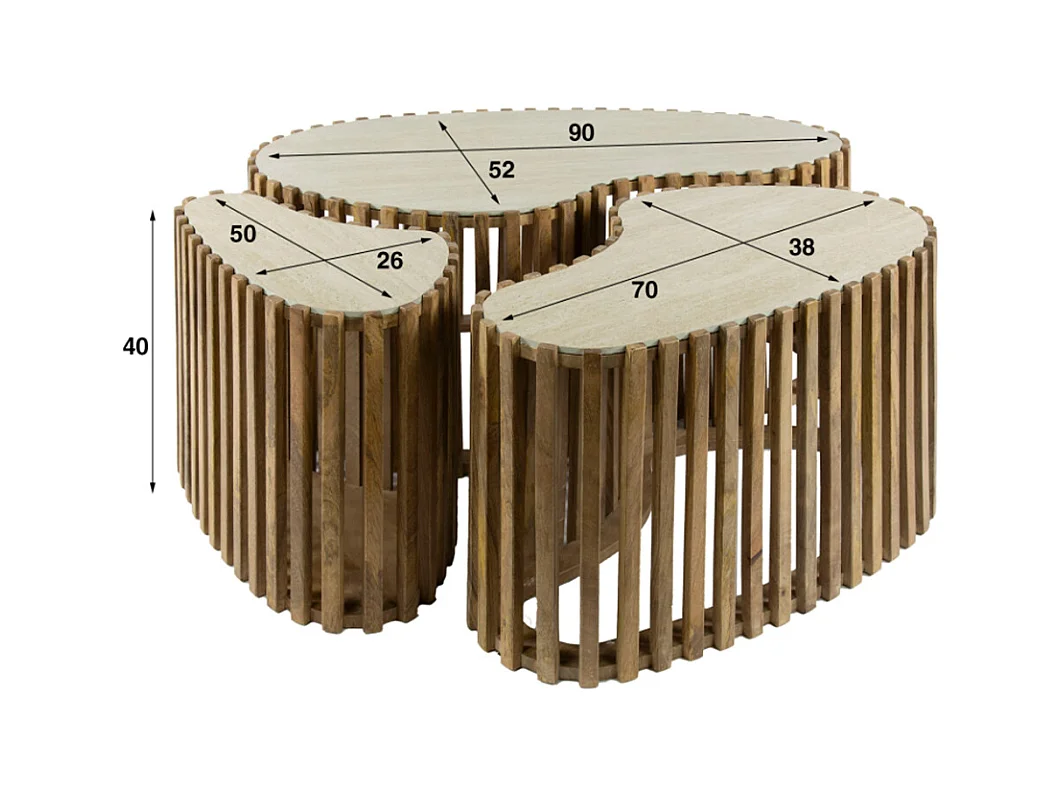 Set - bianco ceramica - 90 x 52 cm - LIMAY