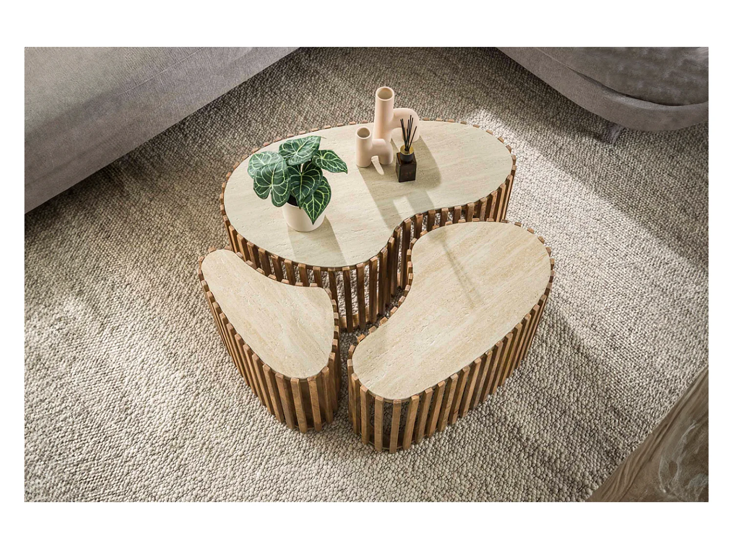 Set - bianco ceramica - 90 x 52 cm - LIMAY