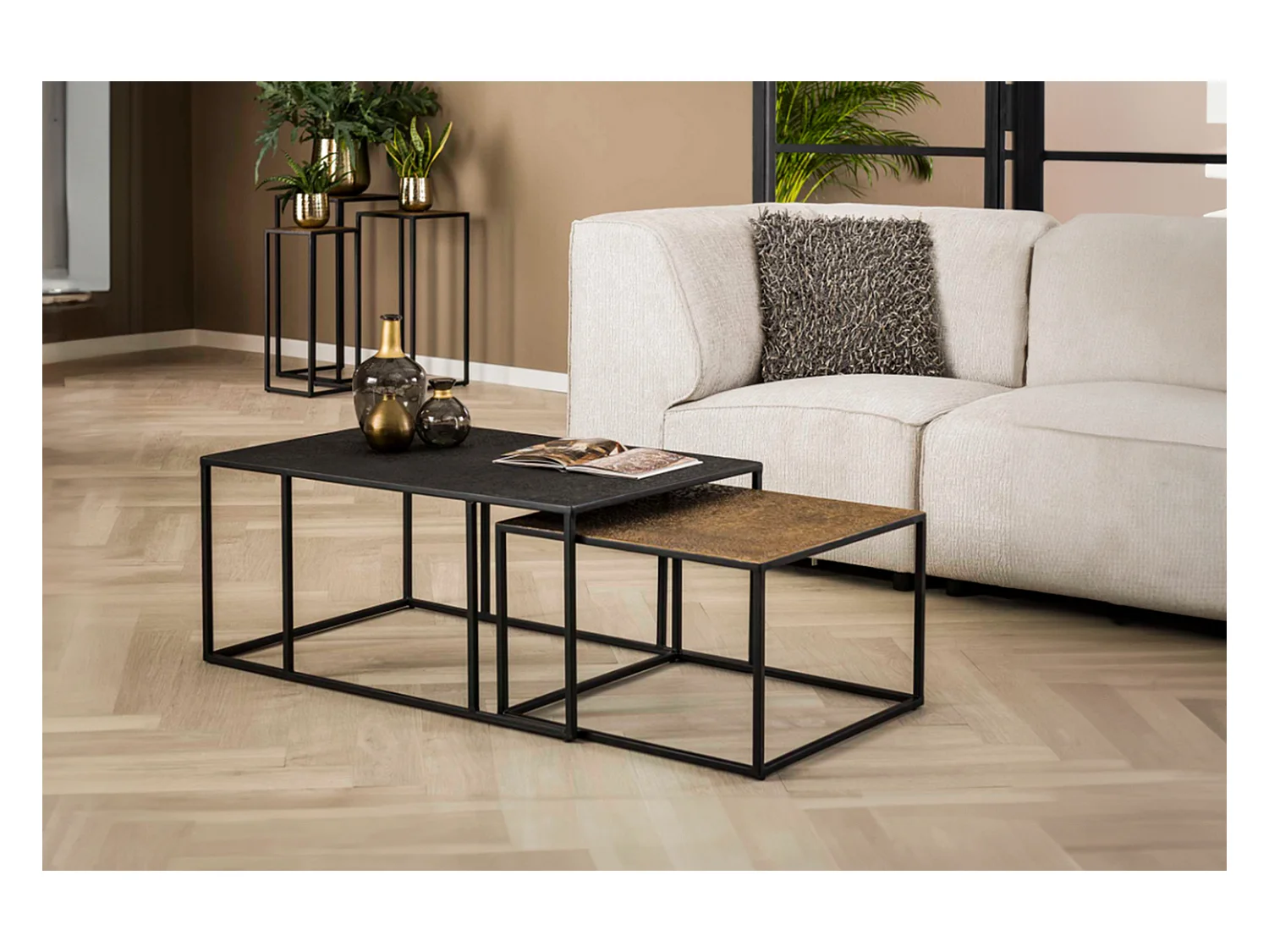 Set - multicolore métal - 90 x 60 cm - ABUNA