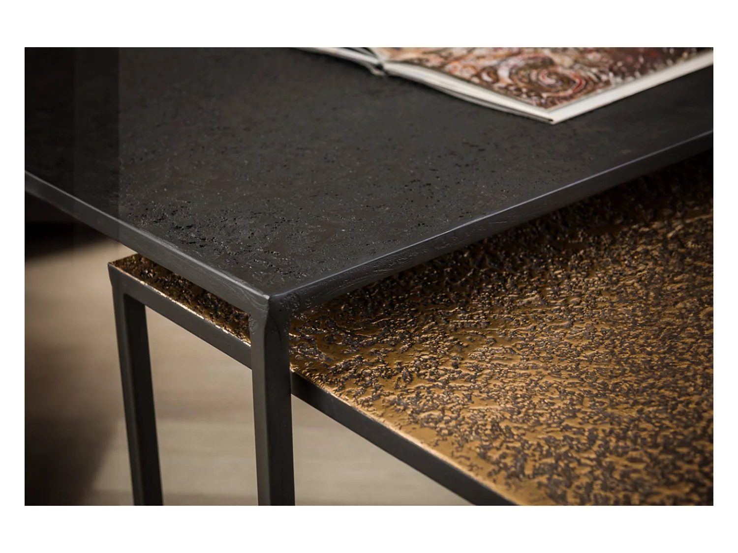 Set - multicolore métal - 90 x 60 cm - ABUNA