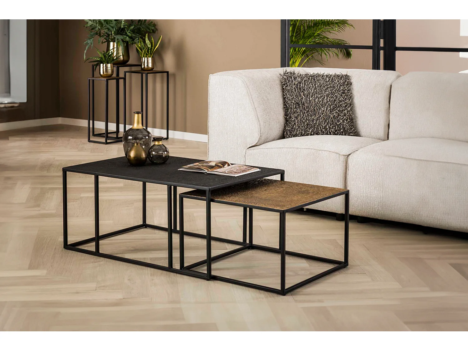 Set - multicolore metallo - 90 x 60 cm - ABUNA