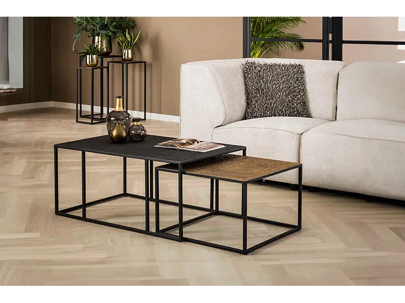 Set - Multicolor Metall - 90 x 60 cm - ABUNA