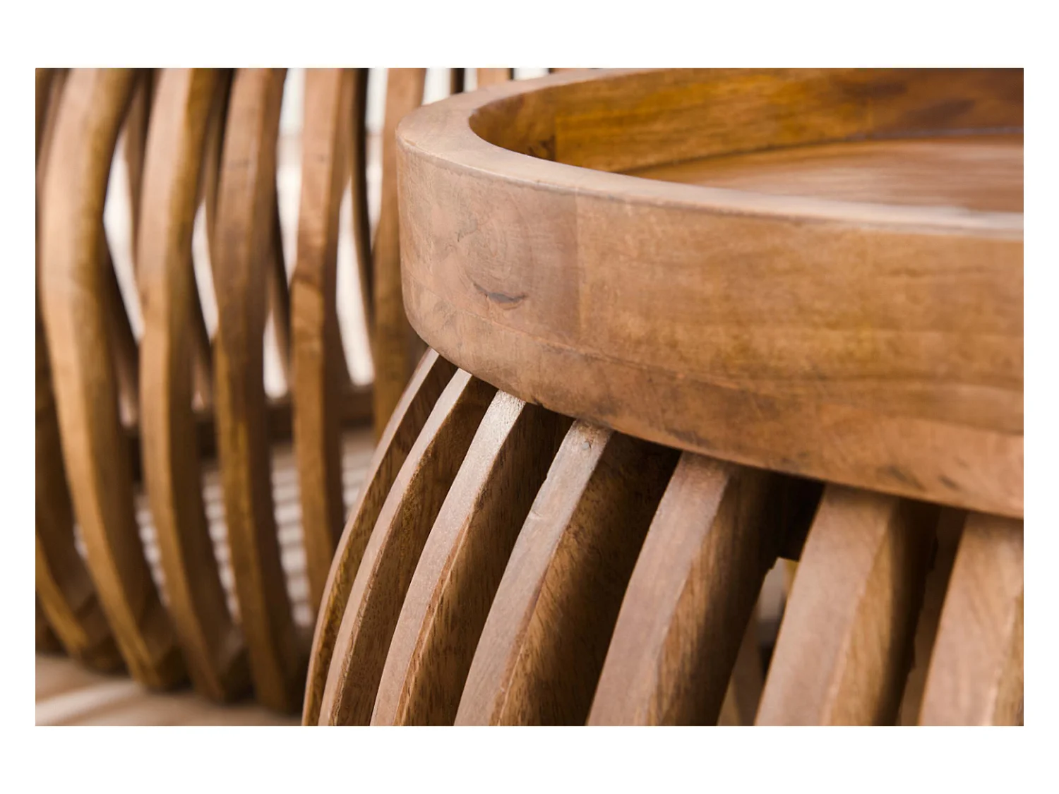 Set - marron Bois - 78 x 78 cm - LANI