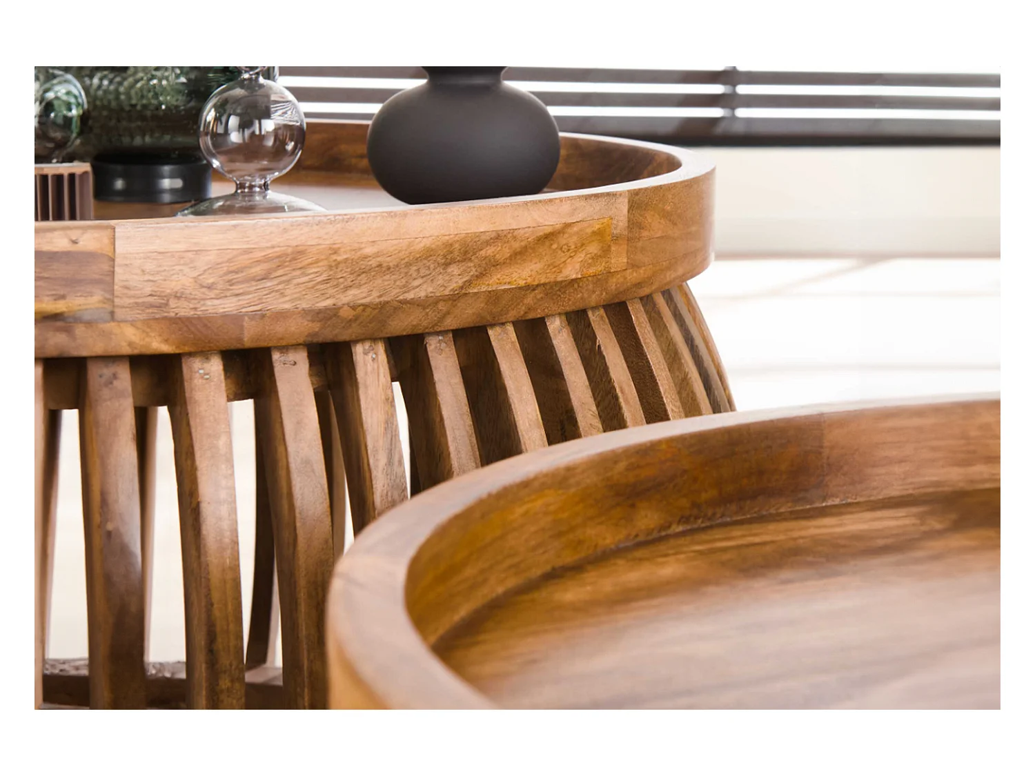 Set - marron Bois - 78 x 78 cm - LANI