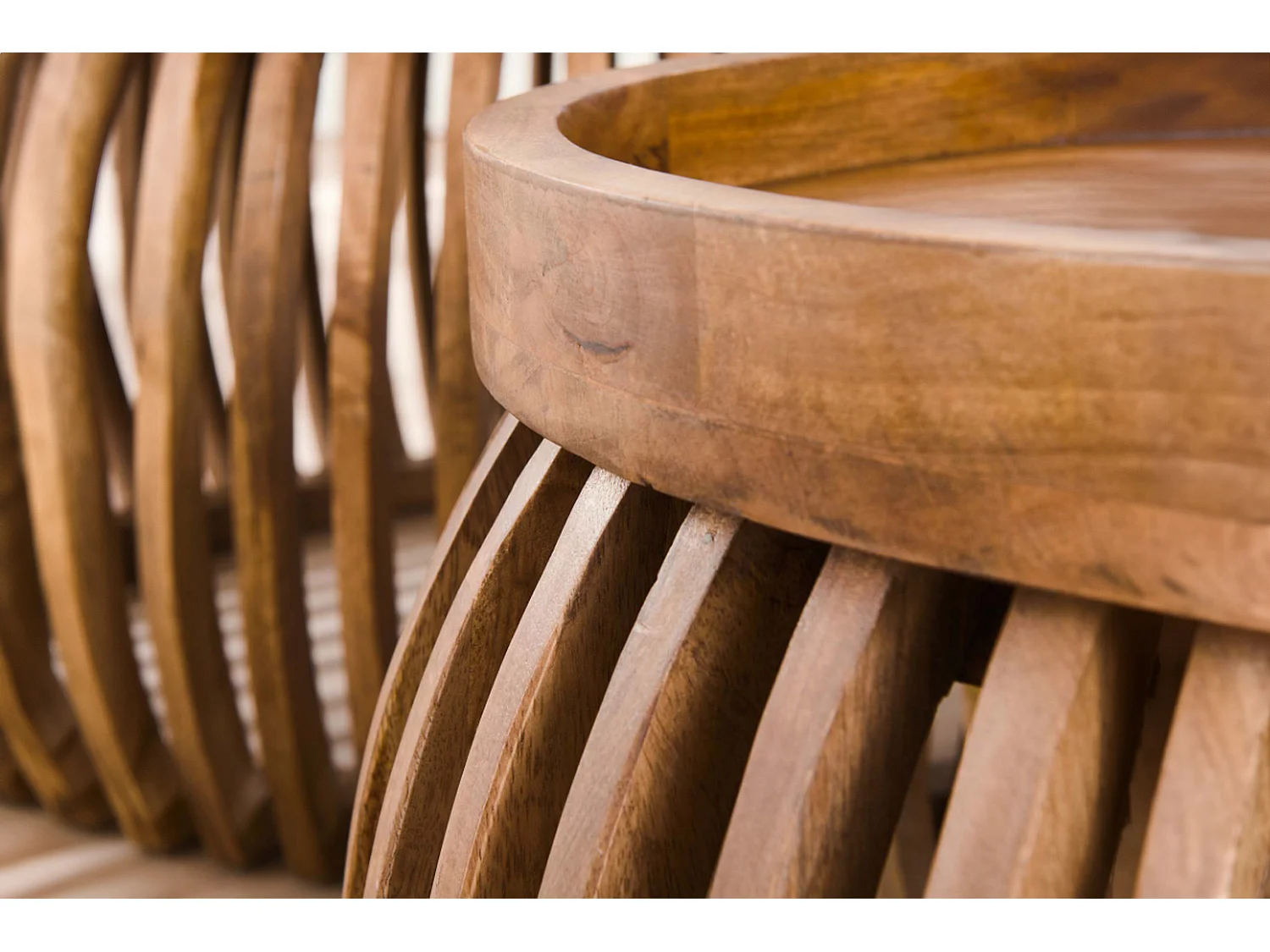 Set - Braun Holz - 78 x 78 cm - LANI