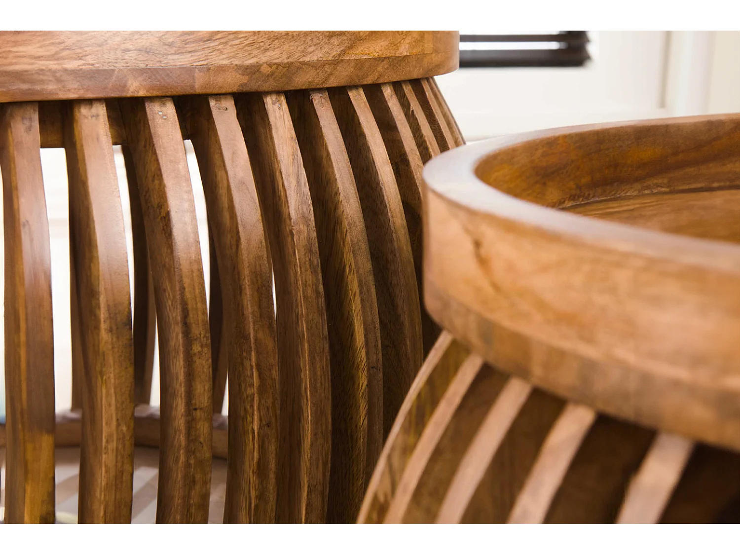 Set - Braun Holz - 78 x 78 cm - LANI