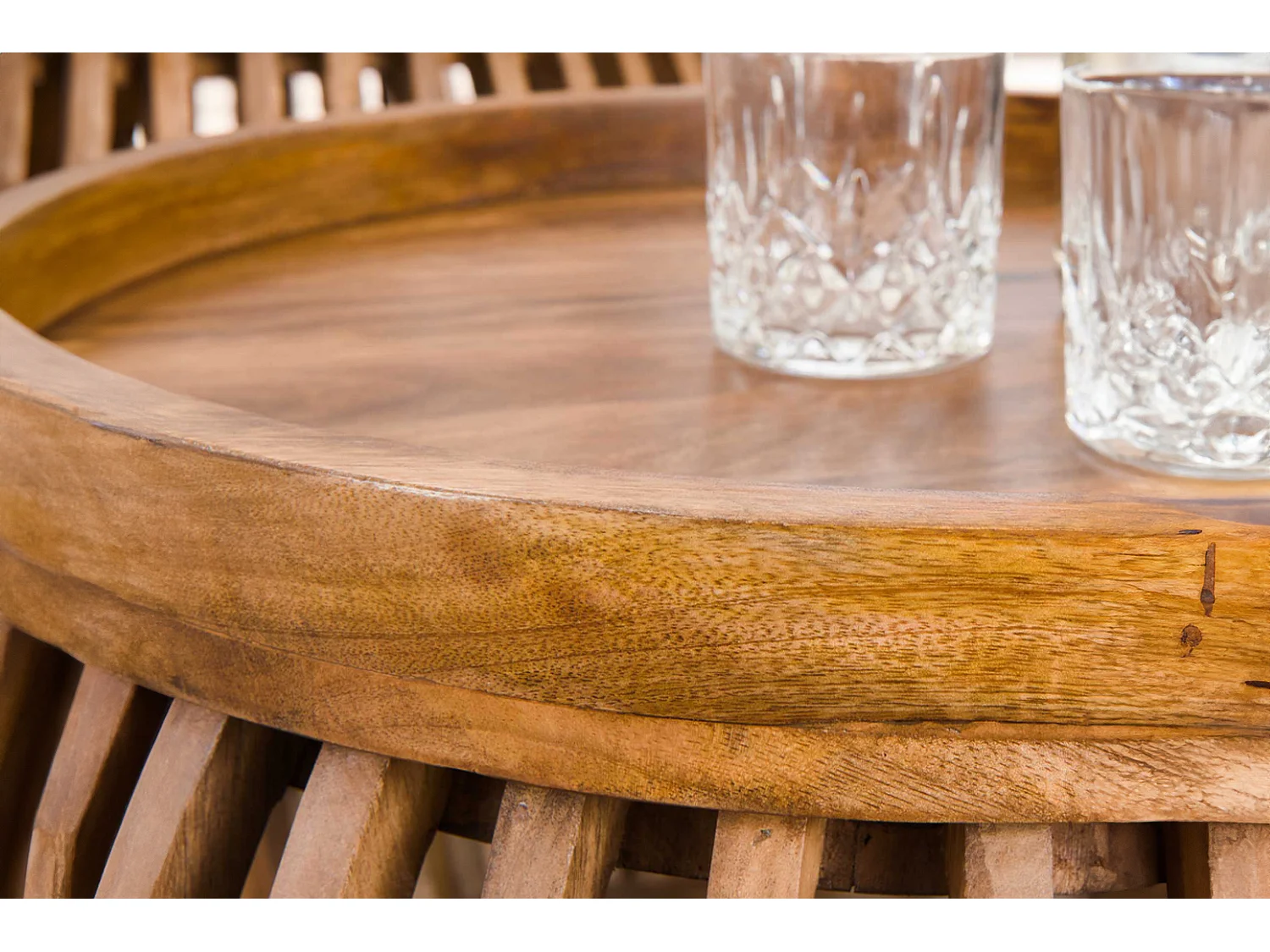 Set - Braun Holz - 78 x 78 cm - LANI