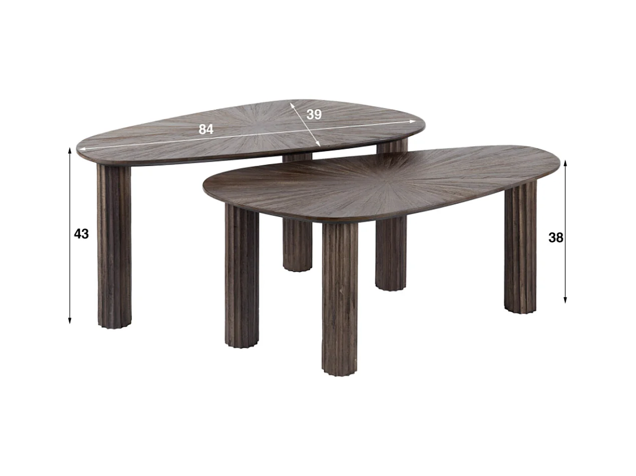 Set - marron Bois - 84 x 39 cm - INKA