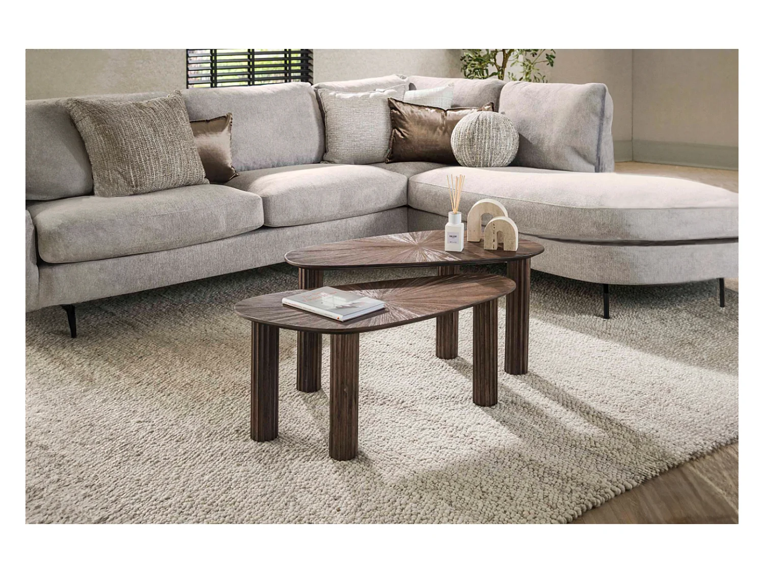 Set - marrón Madera - 84 x 39 cm - INKA