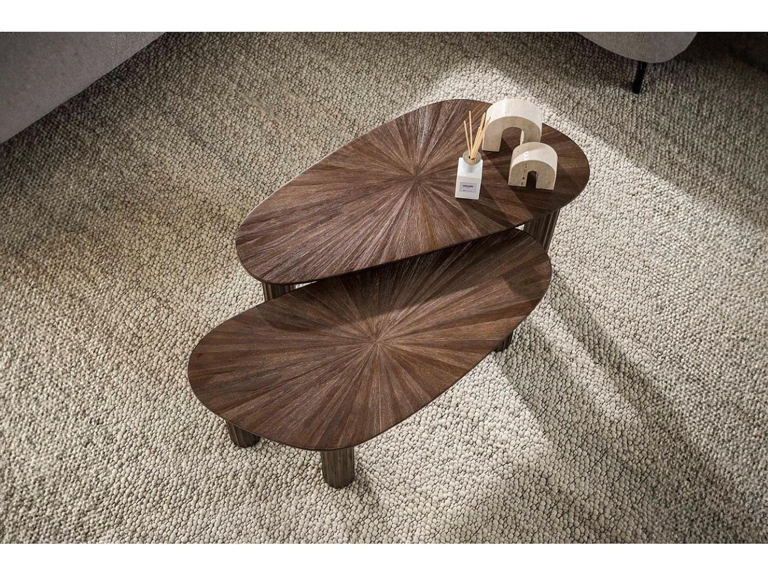 Stel in - Bruin Hout - 84 x 39 cm - INKA